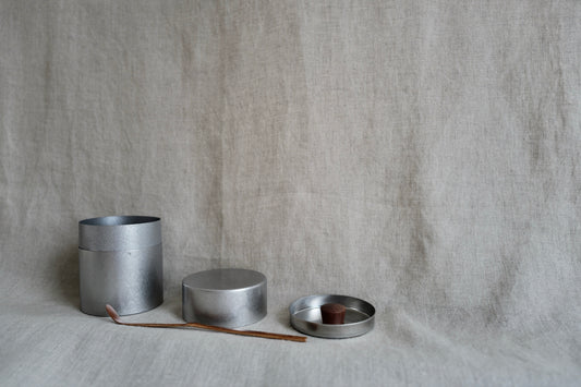 Brushed Stainless Steel Tea Caddy/Canister