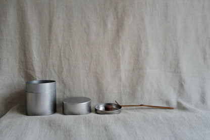 Brushed Stainless Steel Tea Caddy/Canister