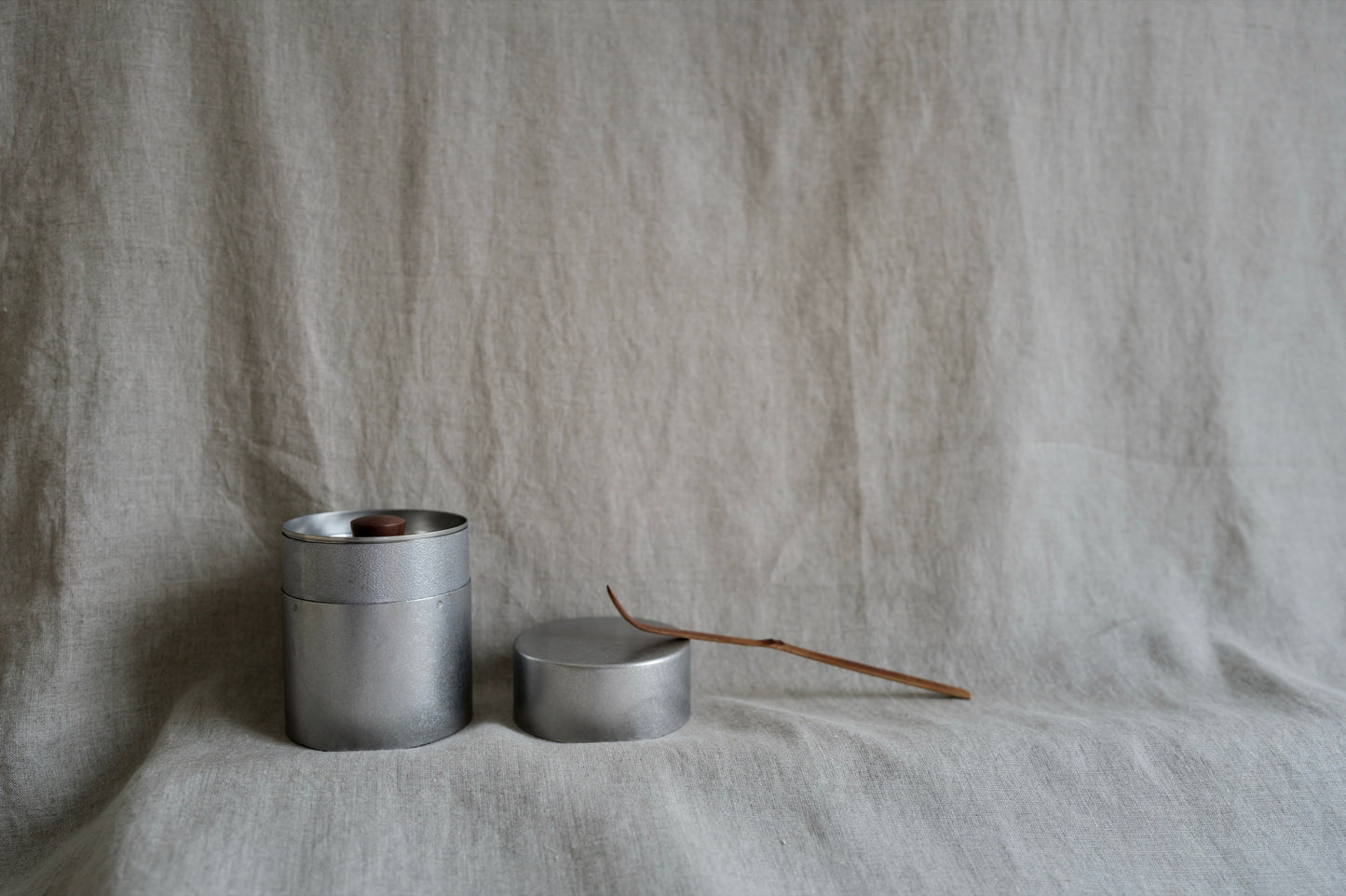 Brushed Stainless Steel Tea Caddy/Canister