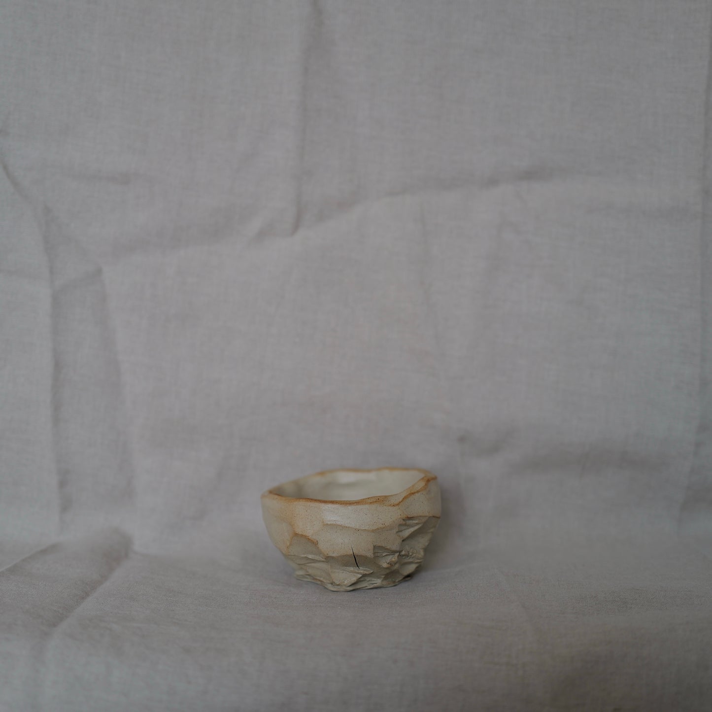 Unglazed Carved Bowl