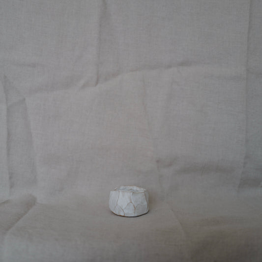 Extra Small White Matt Faceted Bowl