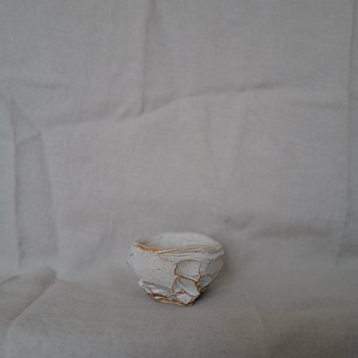 White Carved Bowl II