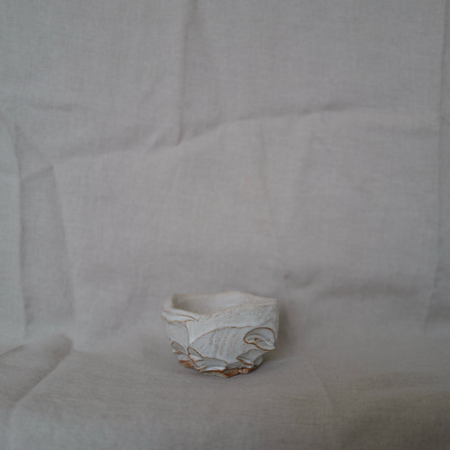 White Carved Bowl II