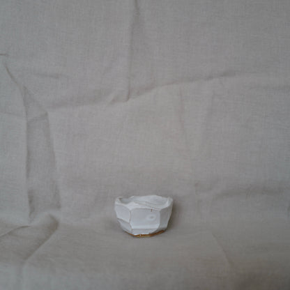 White Matt Faceted Bowl I