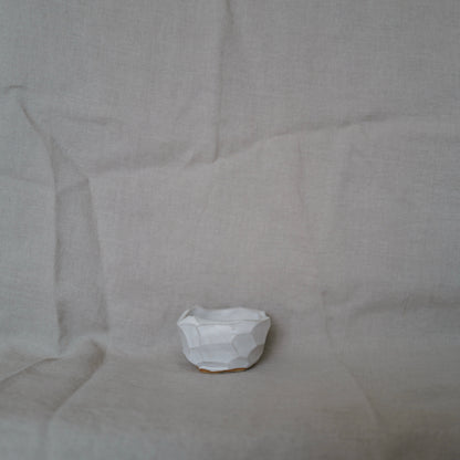 White Matt Faceted Bowl I