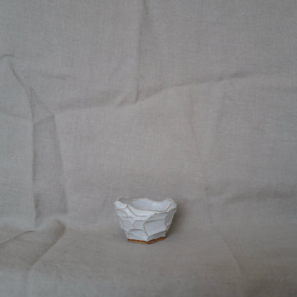 White Matt Faceted Bowl II