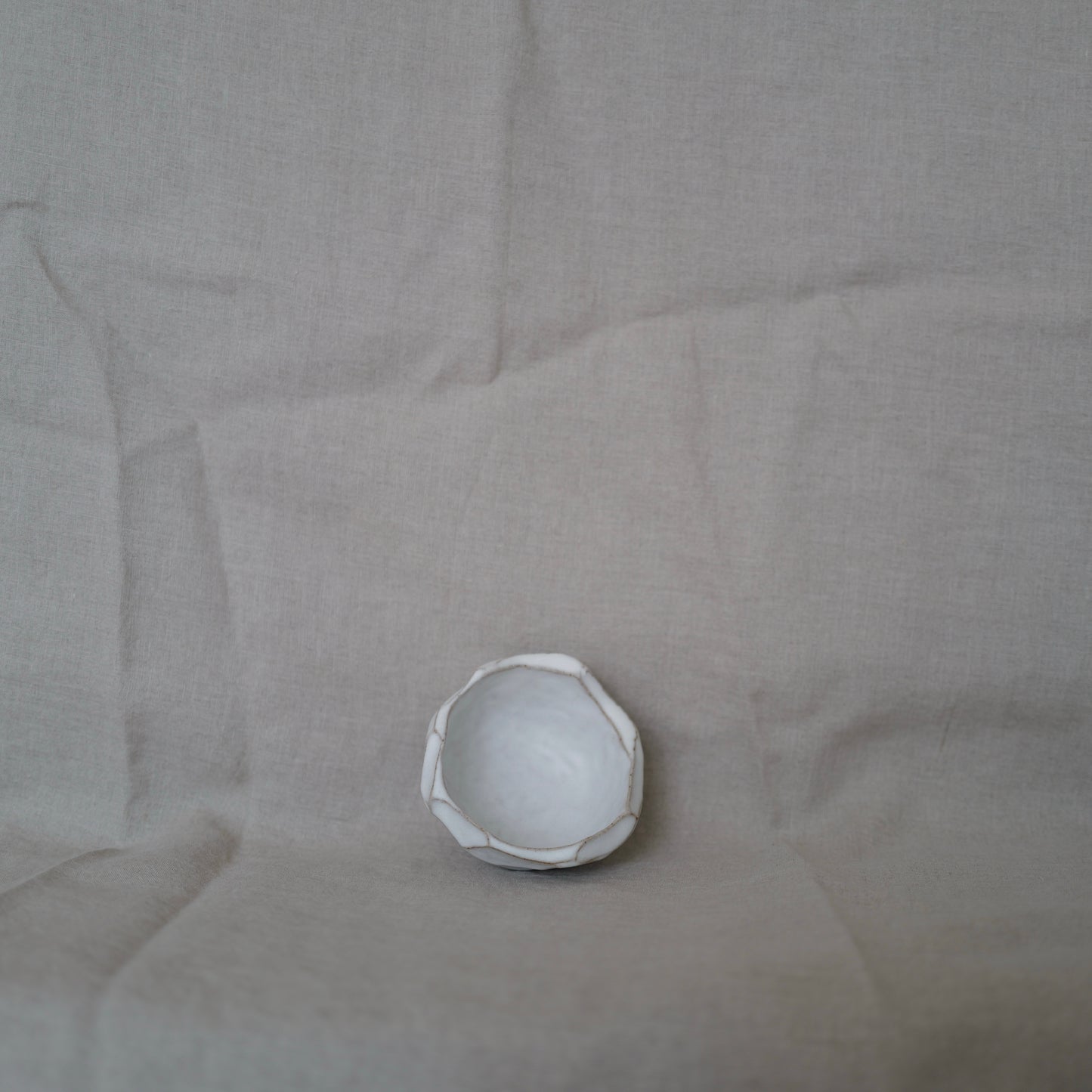 White Matt Faceted Bowl II