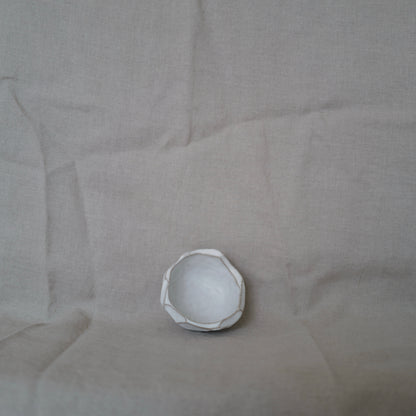 White Matt Faceted Bowl II