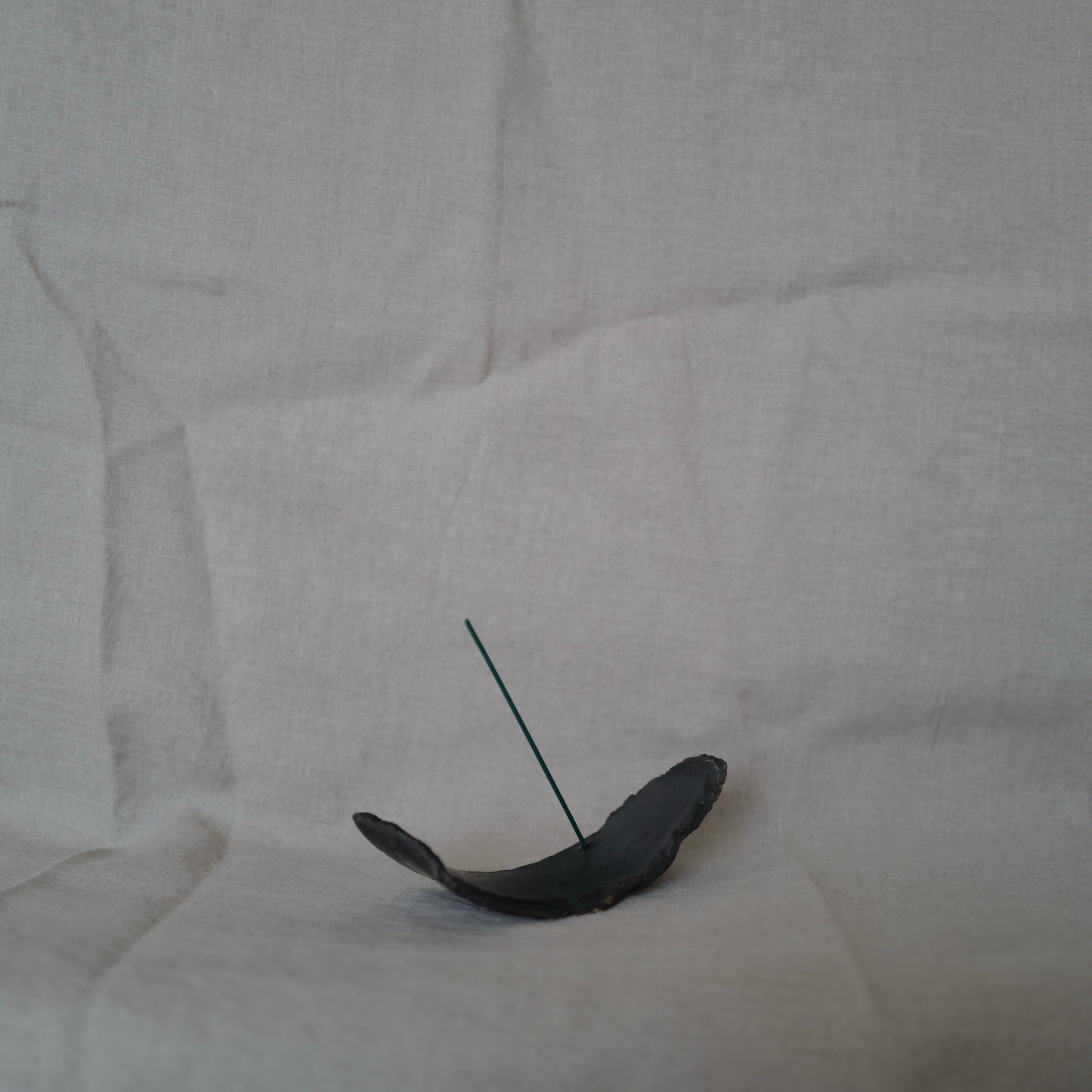 Curved Black Incense Holder I