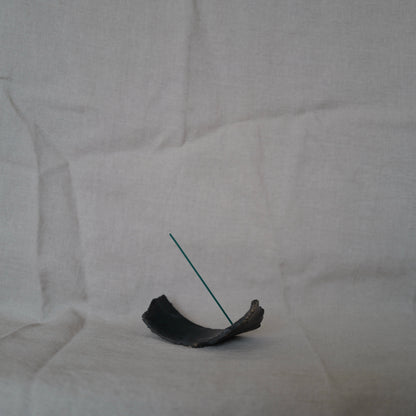 Curved Black Incense Holder I