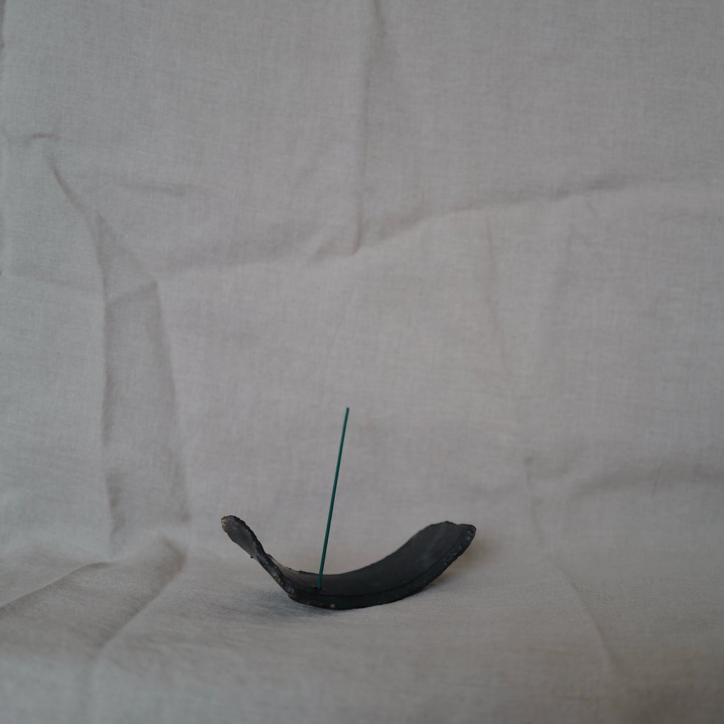 Curved Black Incense Holder I