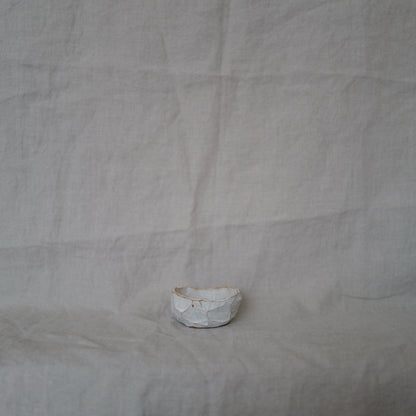 Small White Matt Faceted Bowl