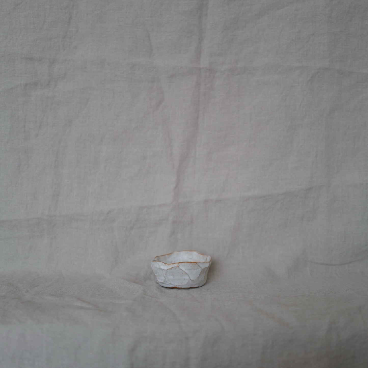 Small White Matt Faceted Bowl