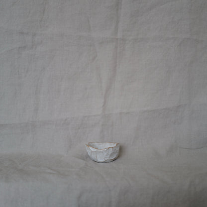 Small White Matt Faceted Bowl