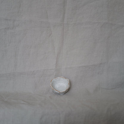 Small White Matt Faceted Bowl