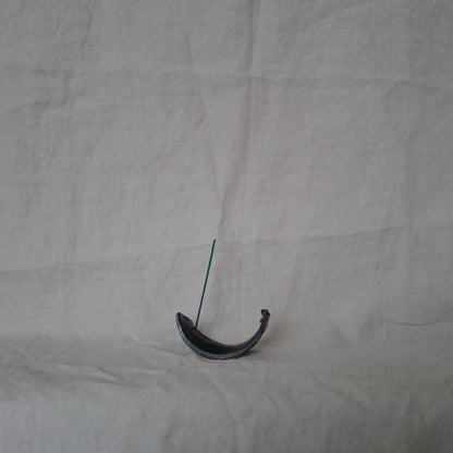 Curved Black Incense Holder II