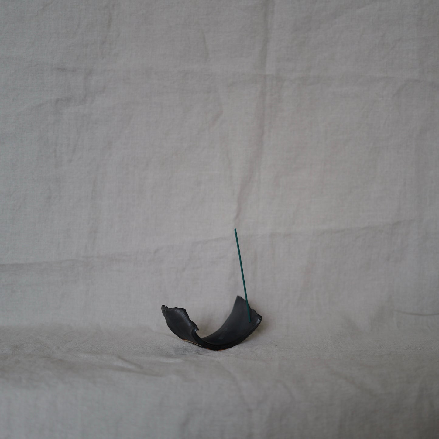 Curved Black Incense Holder II