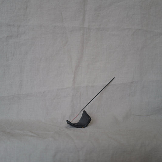 Small Curved Black Incense Holder I