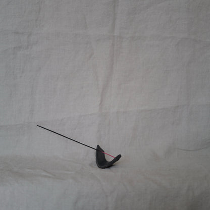 Small Curved Black Incense Holder I