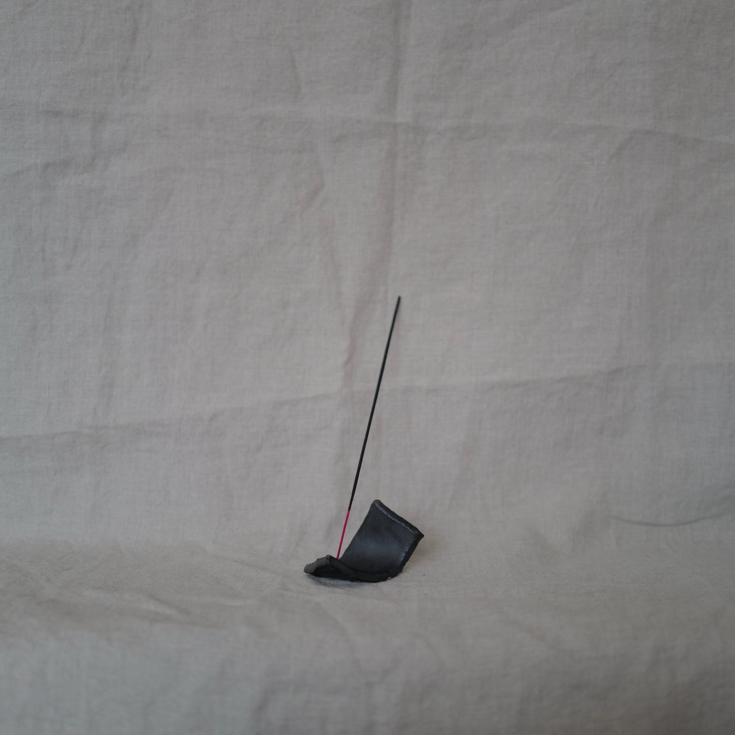 Small Curved Black Incense Holder I