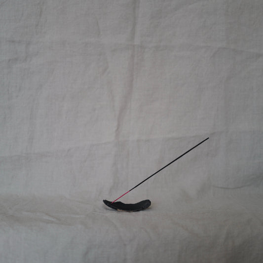 Small Curved Black Incense Holder II