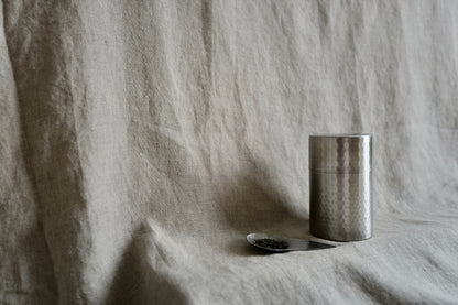 Hammered Stainless Steel Tea Caddy/Canister